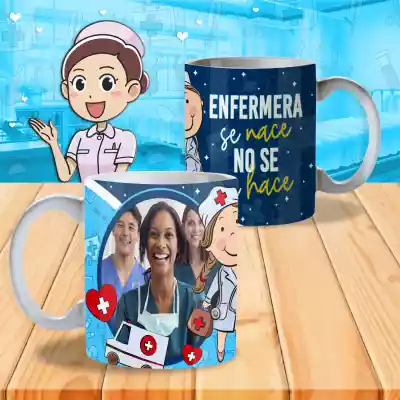 vectores plantilas ENFERMERA,ENFERMERO,PROFESIONES,
